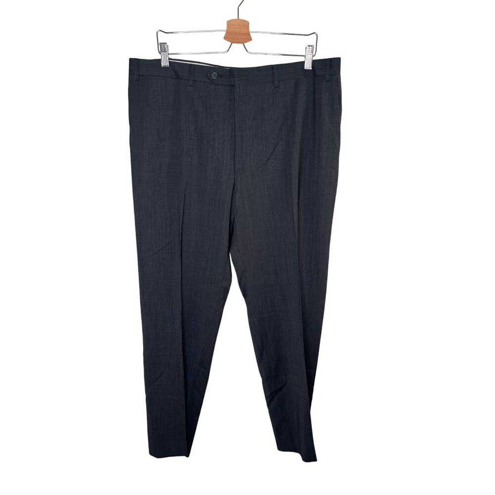 Canali Mens Gray Dress Pants Wool Blend Size 56 Waist 38" Inseam 31"